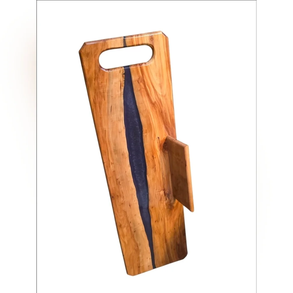 Bath Board- Apple Wood W/ Violet Accent